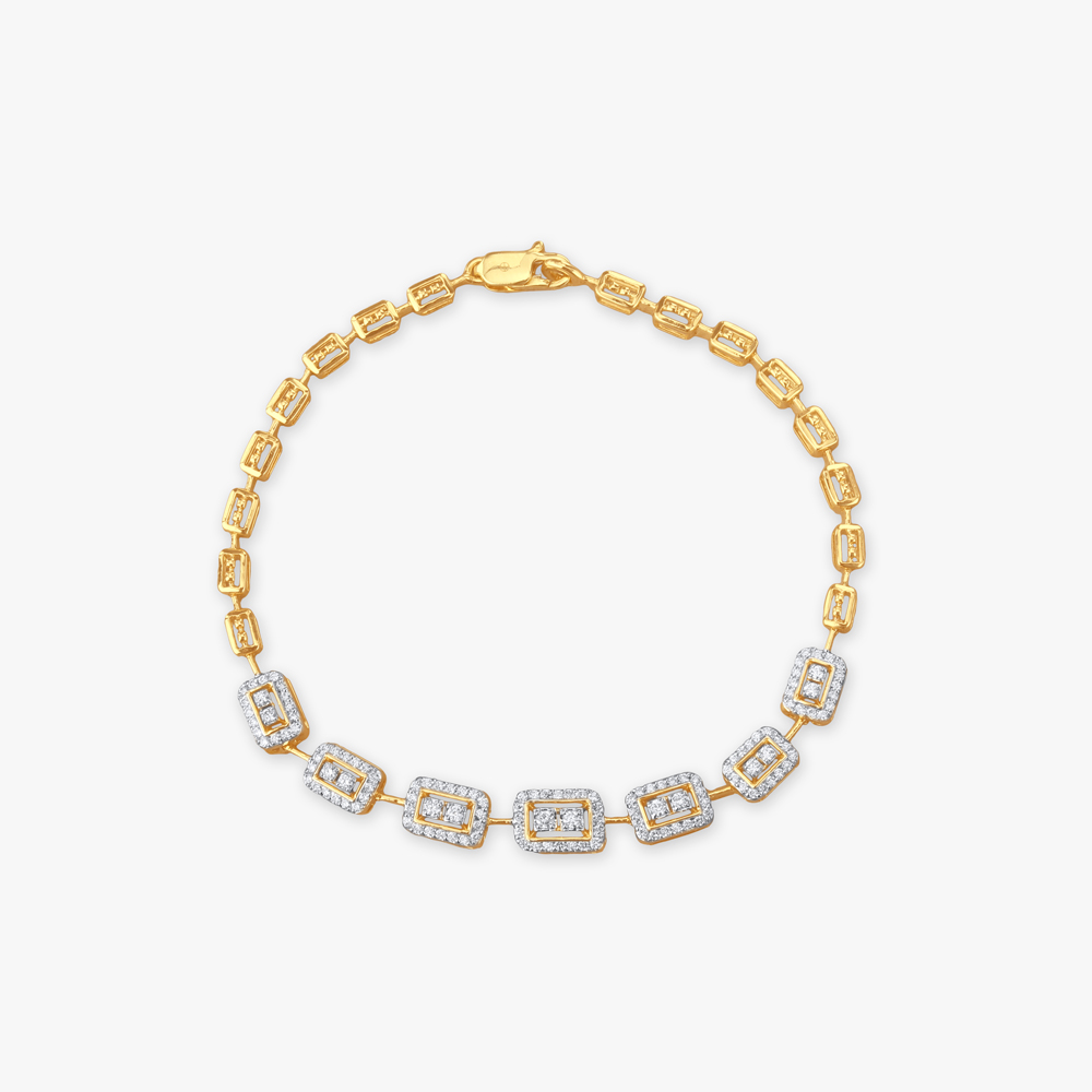 Grid Glam Diamond Bracelet