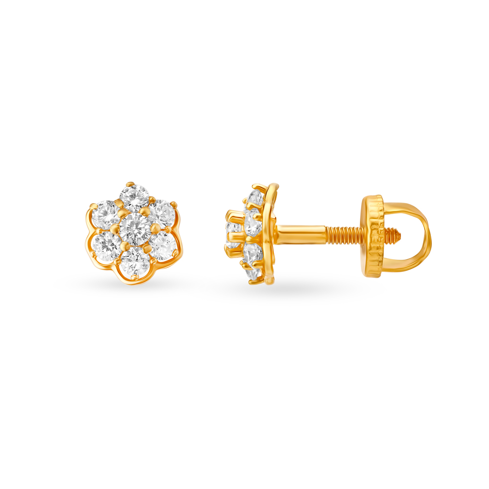 

Striking Gold Stud Earrings for Kids