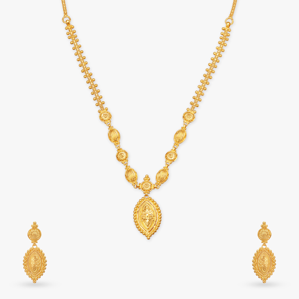 Radiant Majesty Gold Necklace Set