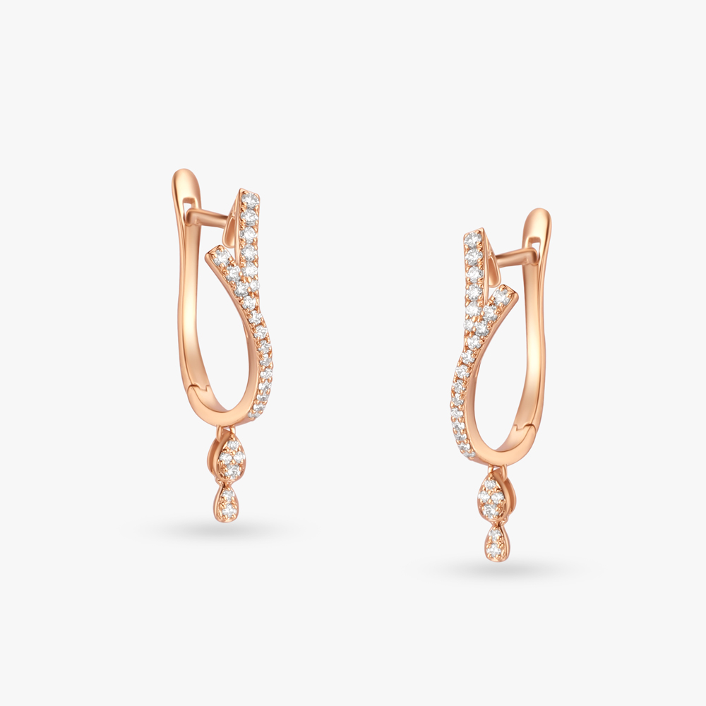 Radiant Elegance Diamond Hoop Earrings