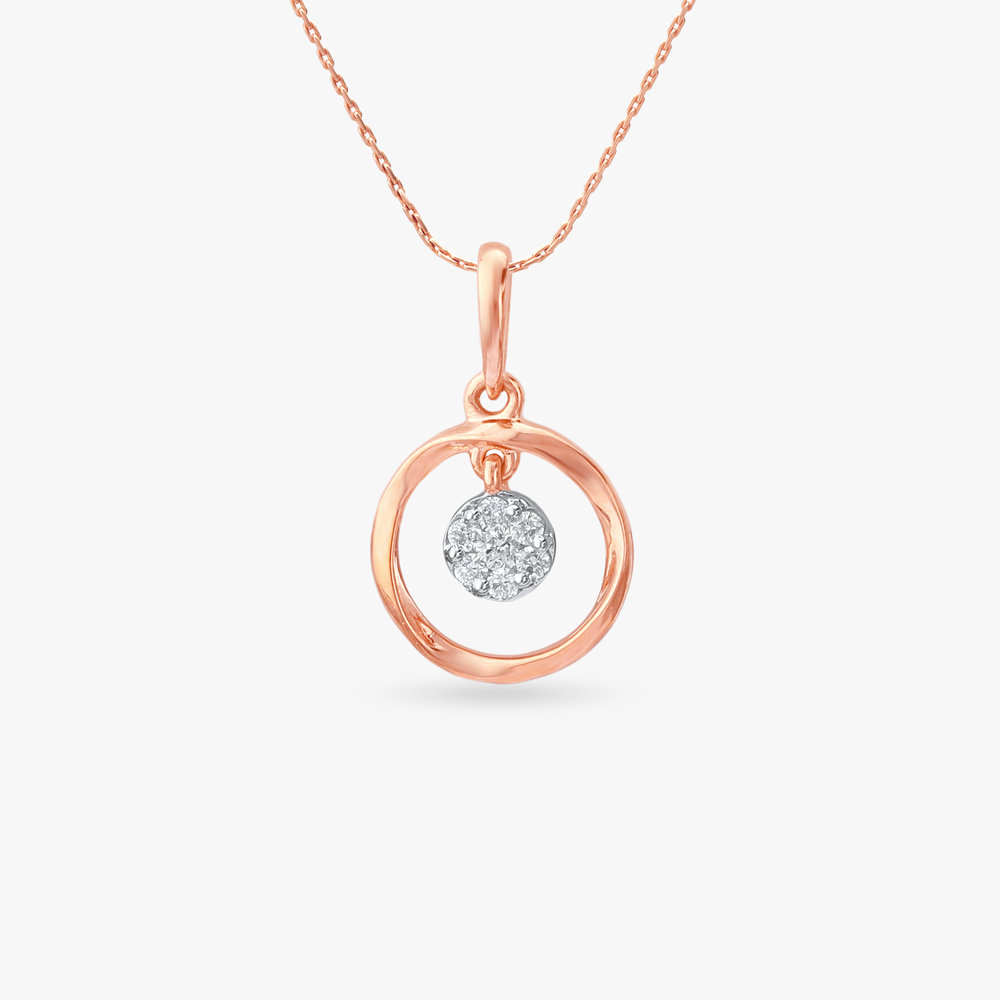 Circle Flicker Diamond Pendant