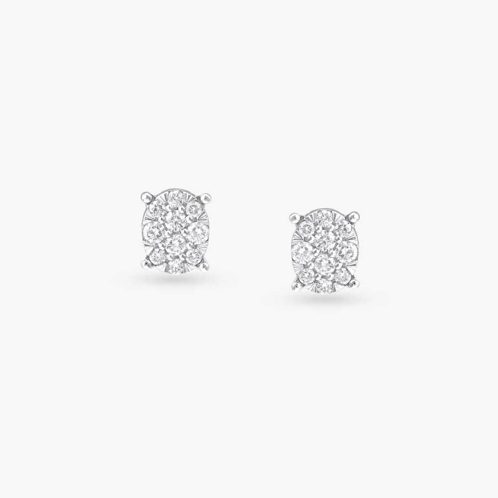 Twilight Spark Diamond Stud Earrings