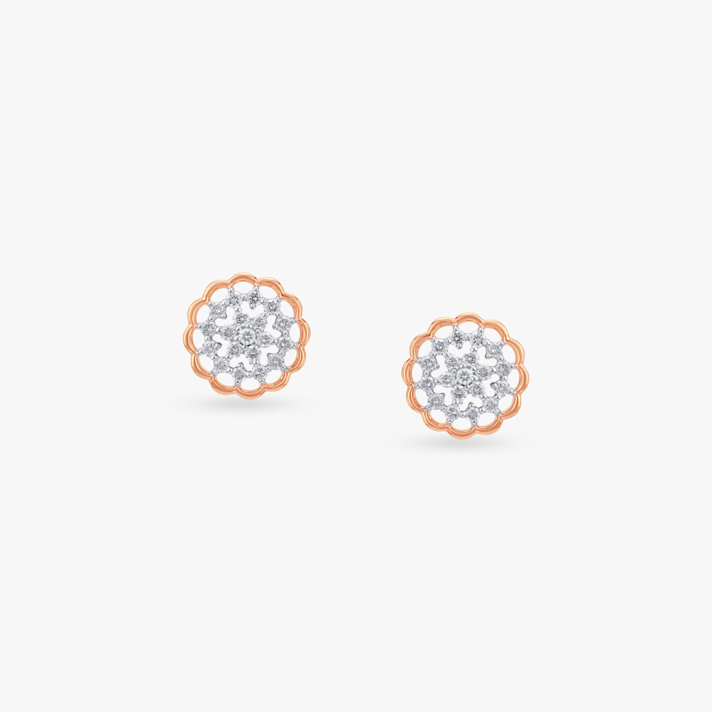Bloom Burst Diamond Stud Earrings