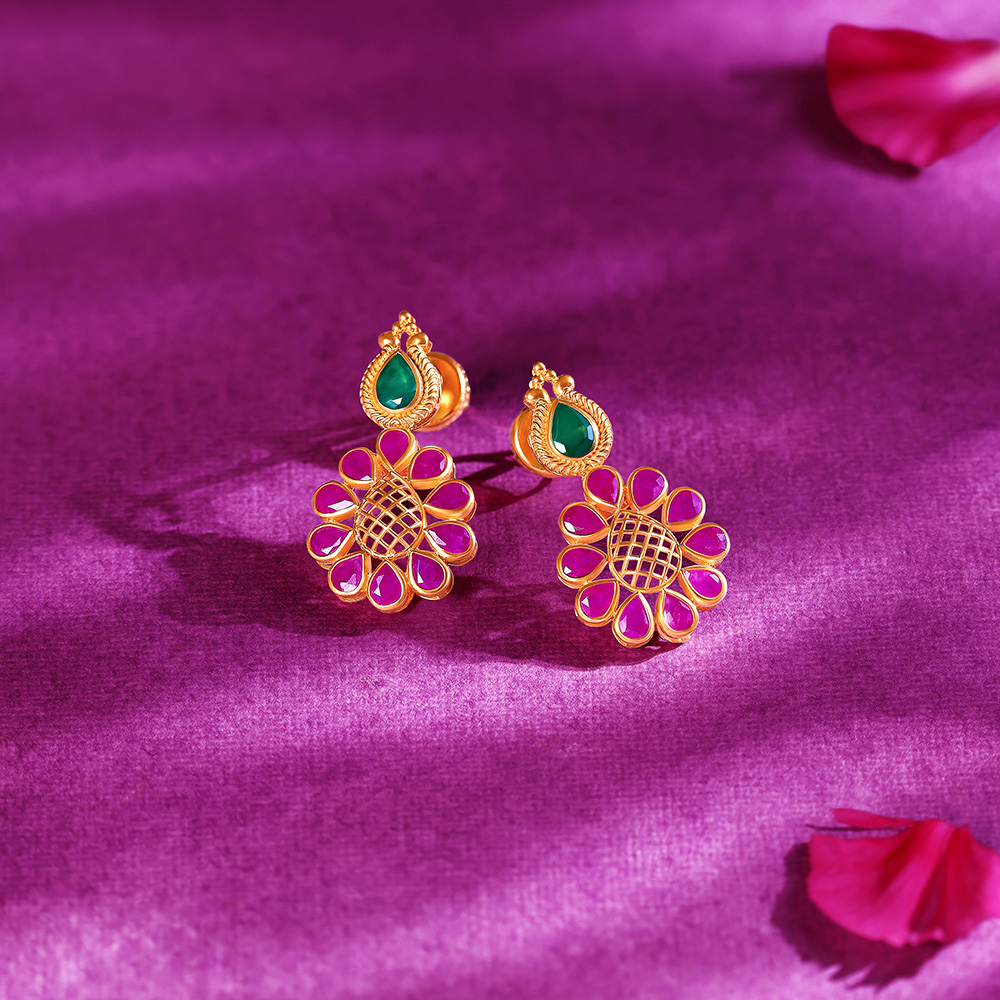 Sunburst Drop Earrings