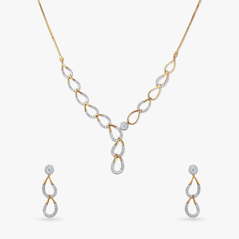 Dewdrop Dreams Diamond Necklace Set