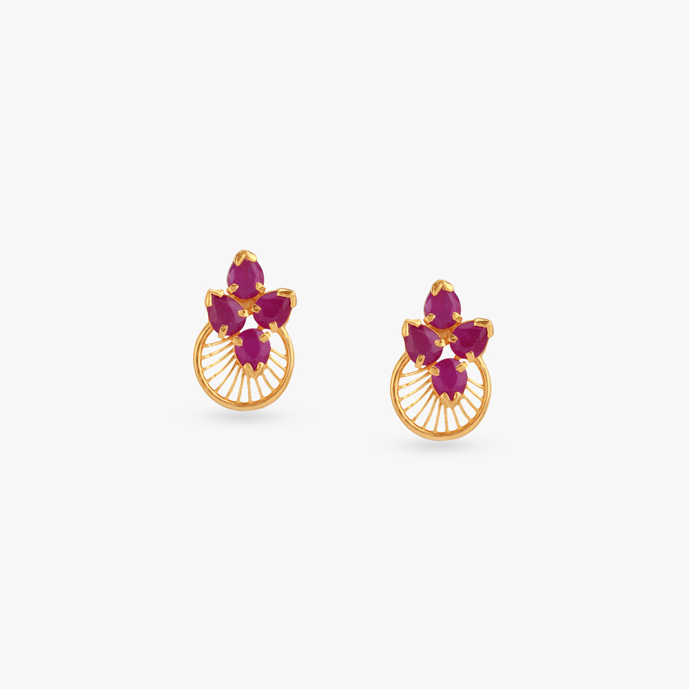 Floral Blush Stud Earrings