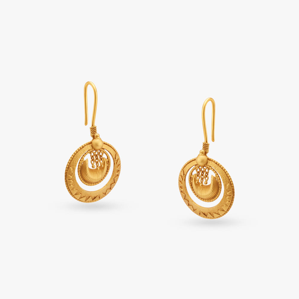 Textured Gold Hoop Earrings