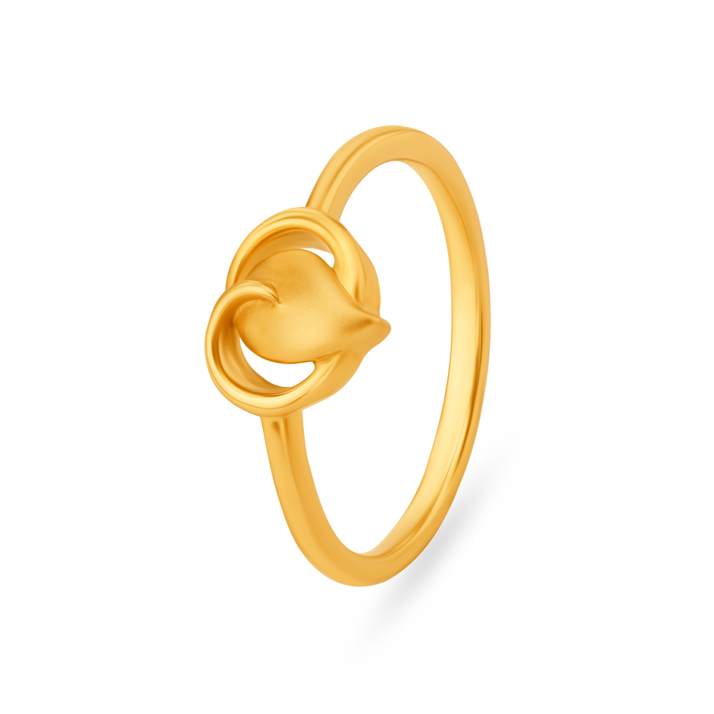 

Single Leaf Gold Finger Ring