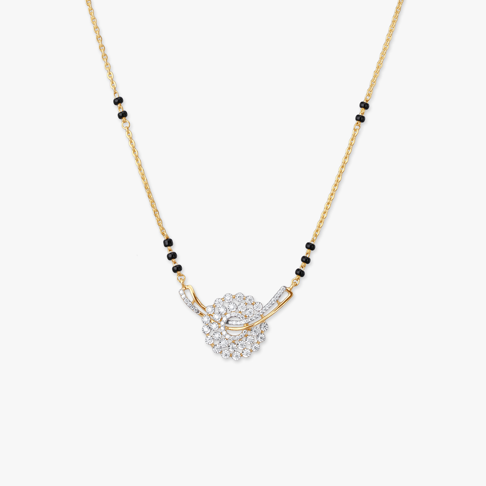 Spiral Bloom Diamond Mangalsutra