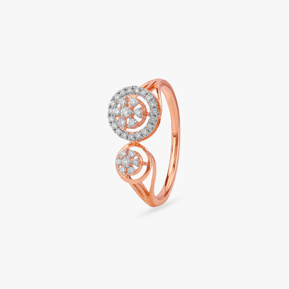 Vintage Whirl Diamond Ring