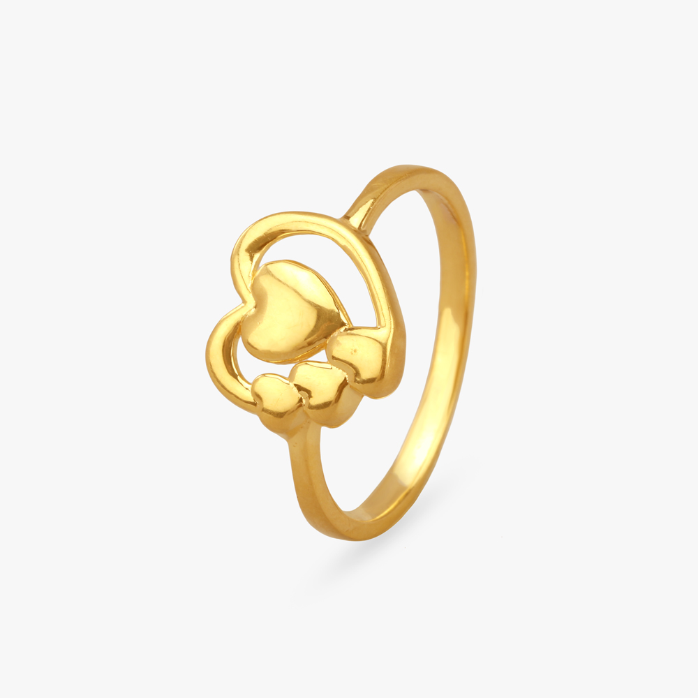 

Love's Embrace Gold Finger Ring