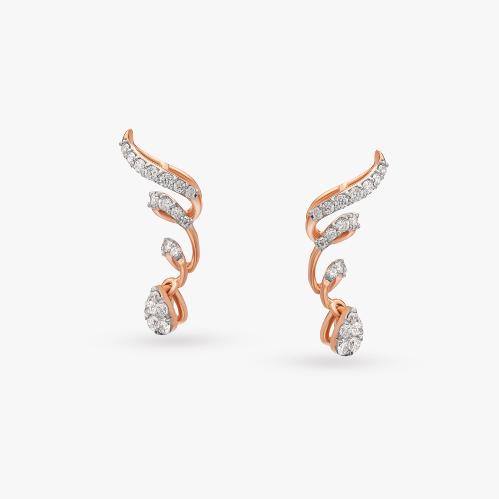 Twisted Magnificence Diamond Drop Earrings