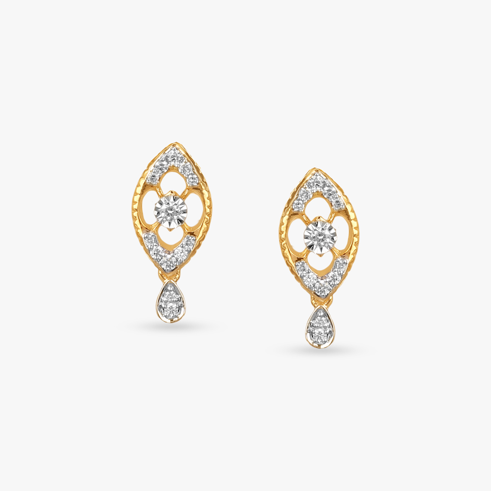 Petite Prism Diamond Drop Earrings