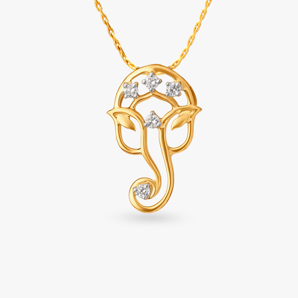 Ganapati Diamond Pendant