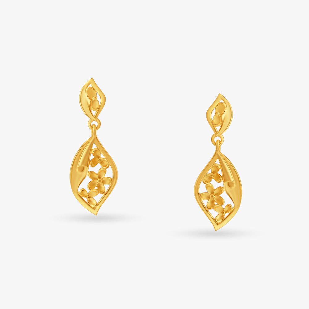 Distinct Elegance Floral Drop Earrings