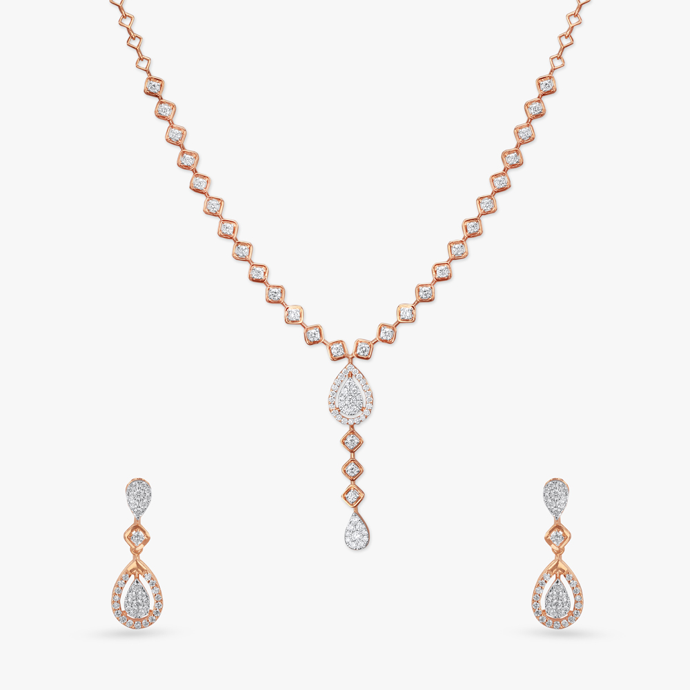 Twilight Glow Diamond Necklace Set