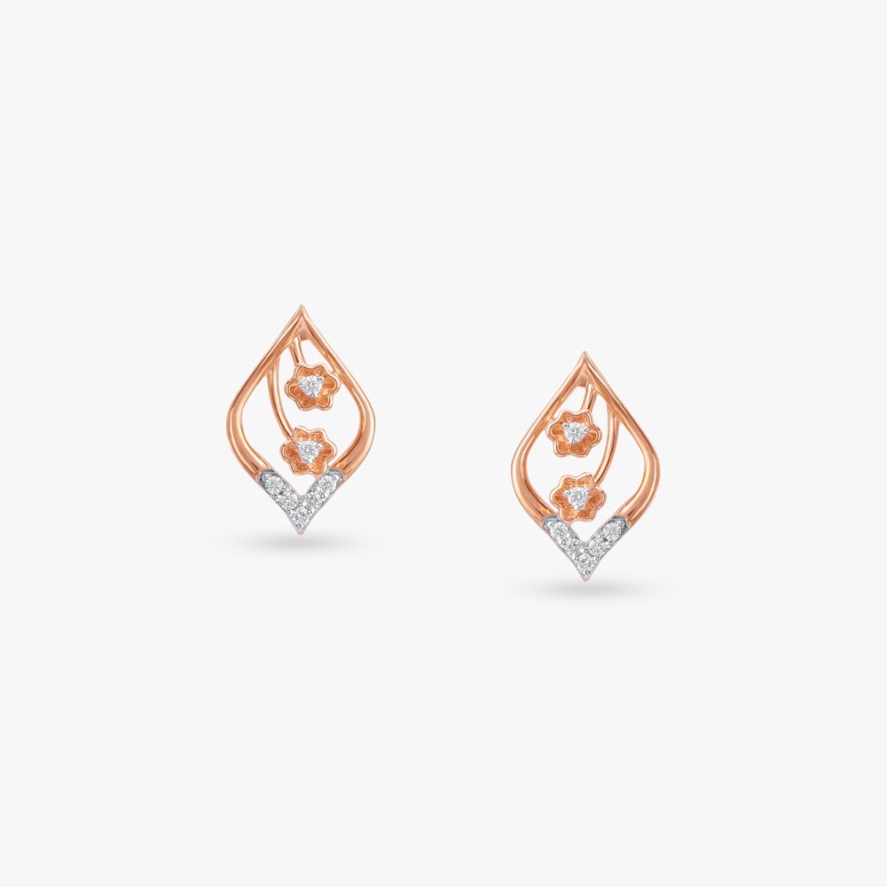 Twilight Buds Diamond Stud Earrings