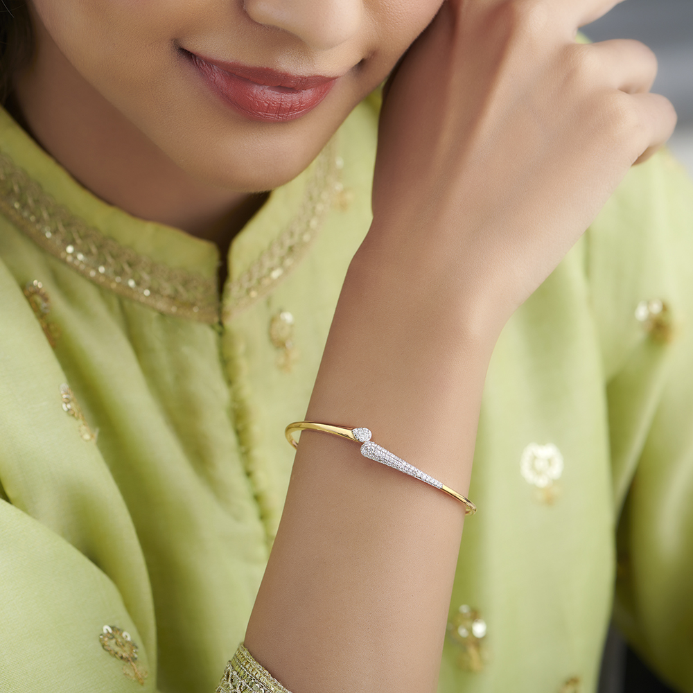 

Sleek Radiance Diamond Bangle