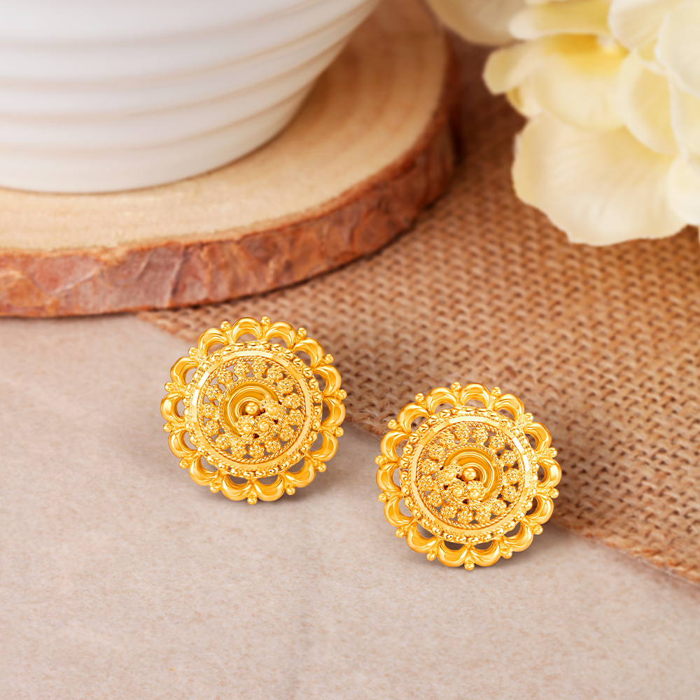 Grand Floral Stud Earrings