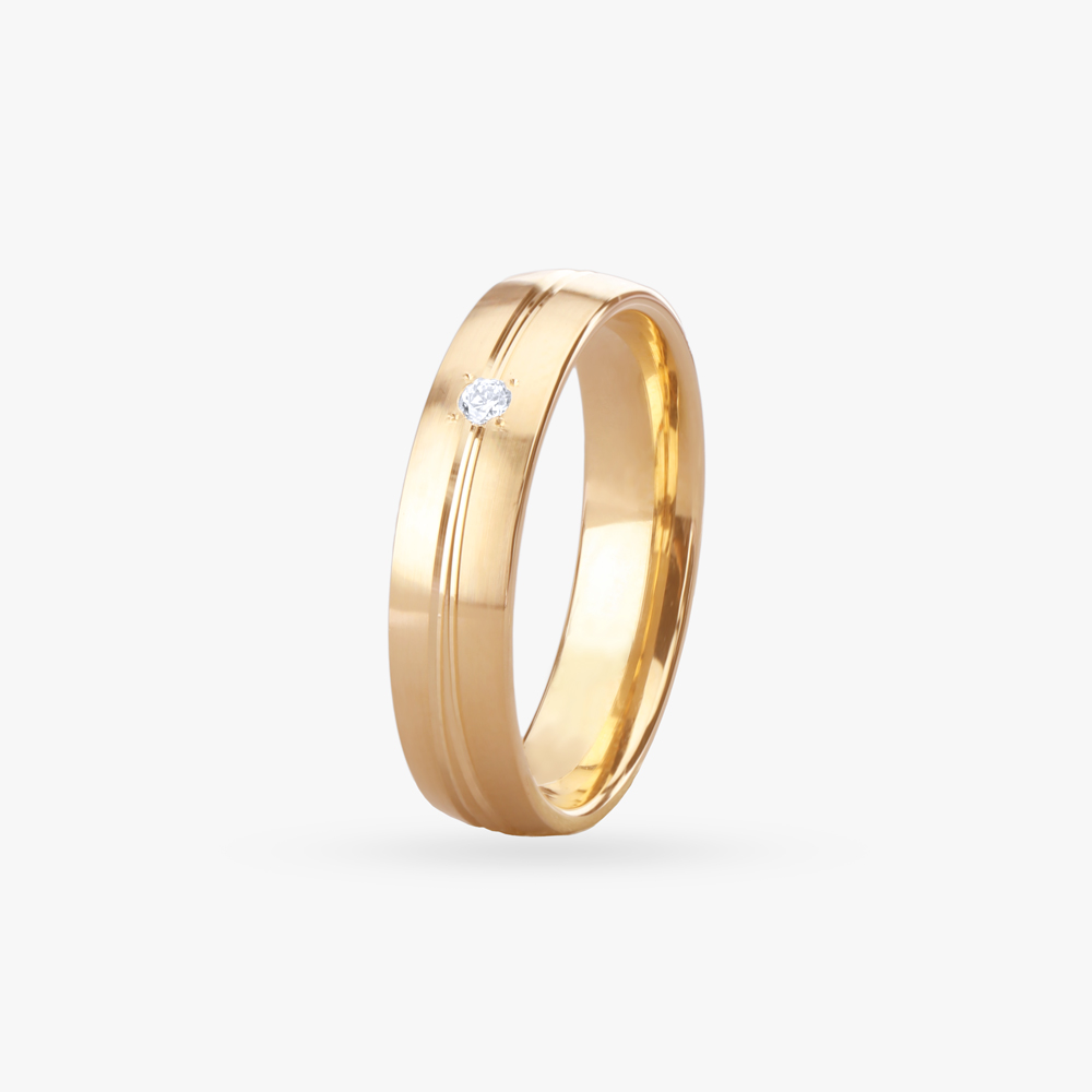 

Sleek Contours Diamond Finger Ring For Men