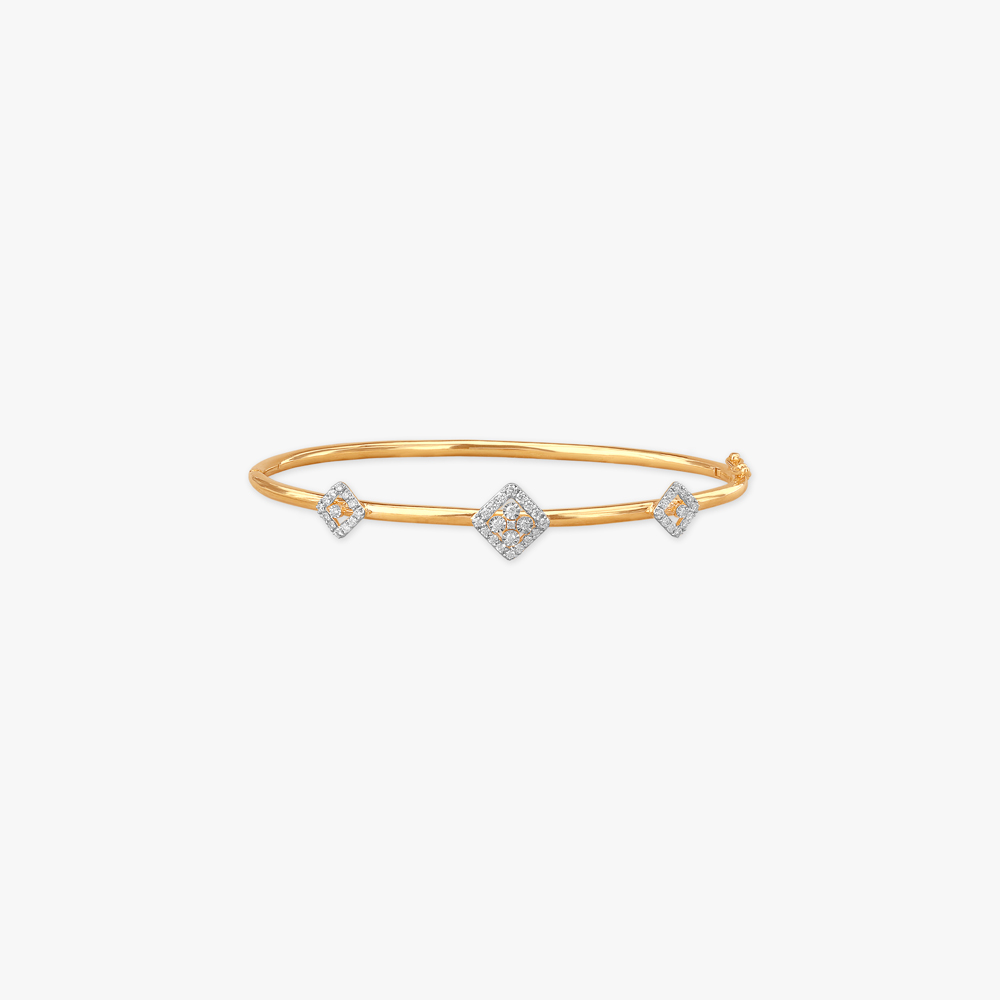 Trio Charm Diamond Bangle