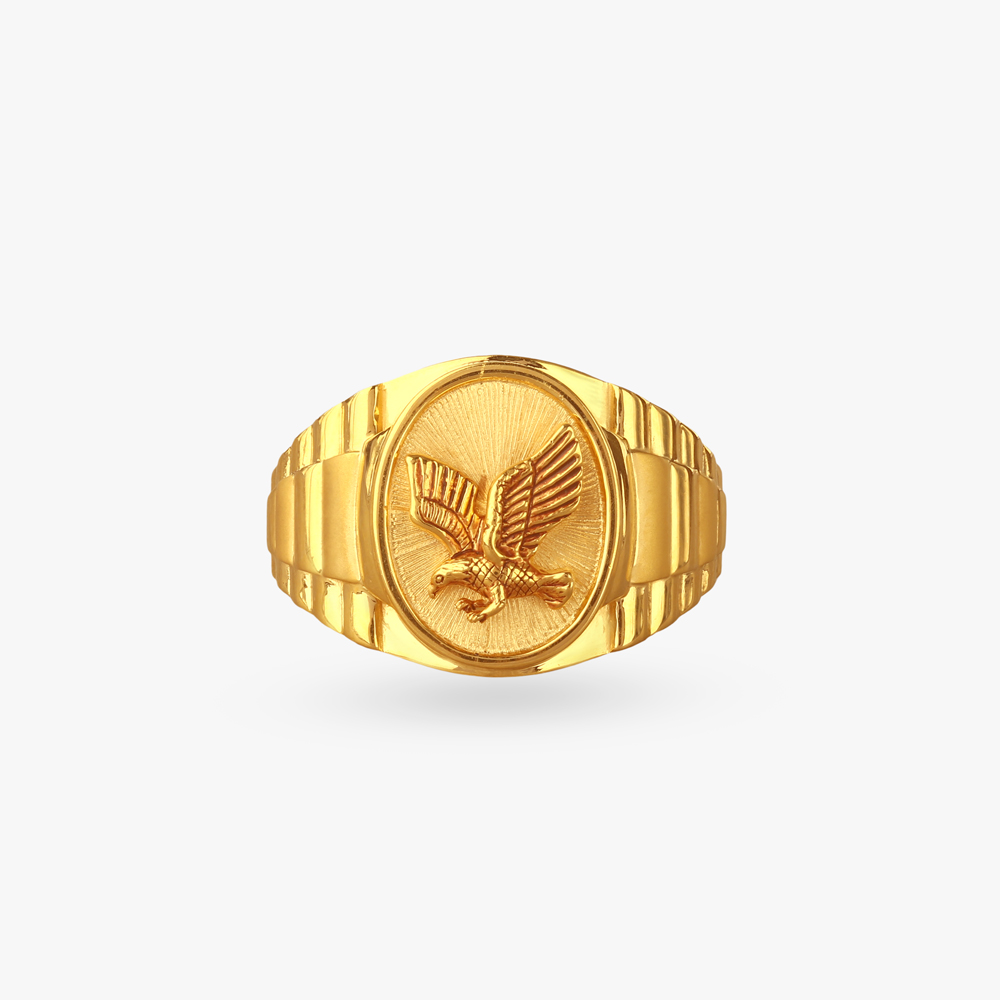 Eagle Rise Gold Ring for Men