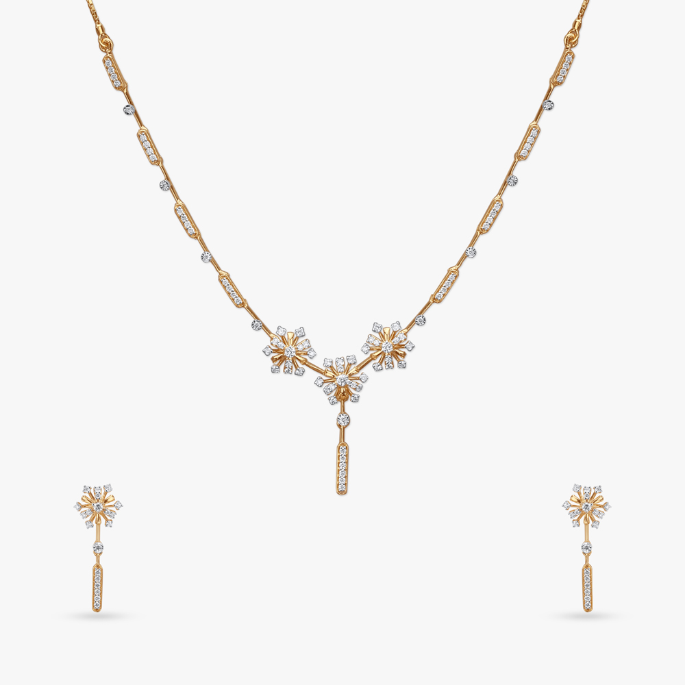 Glistening Glow Diamond Necklace Set