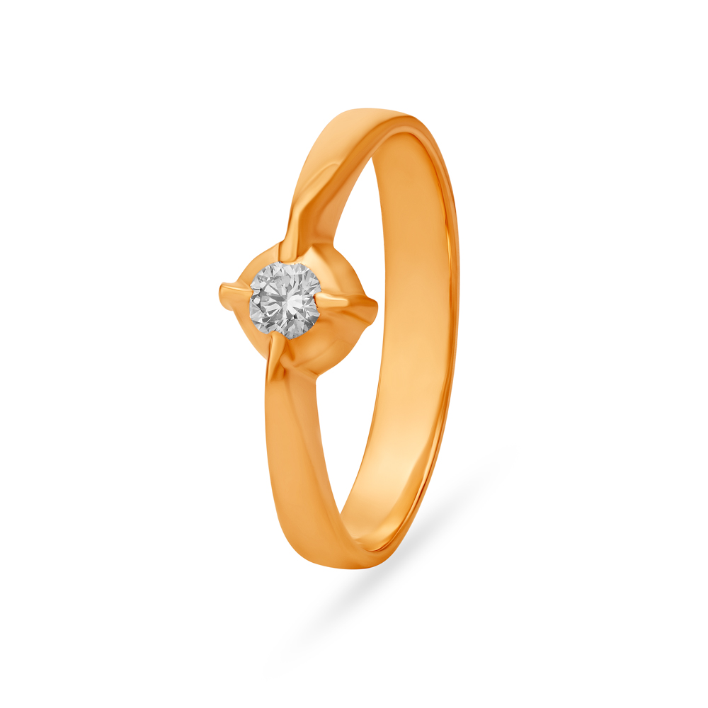 Fancy Single Stone Diamond Finger Ring