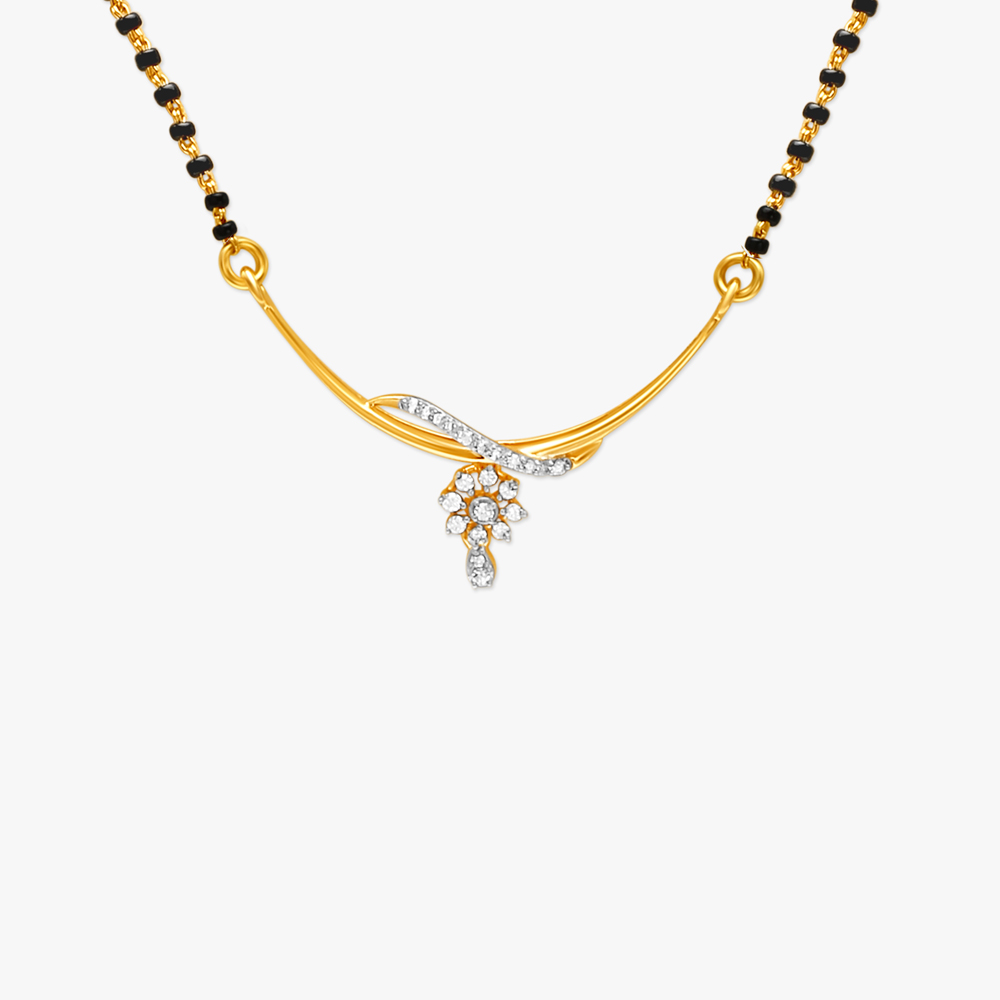 

Modish Floral Mangalsutra