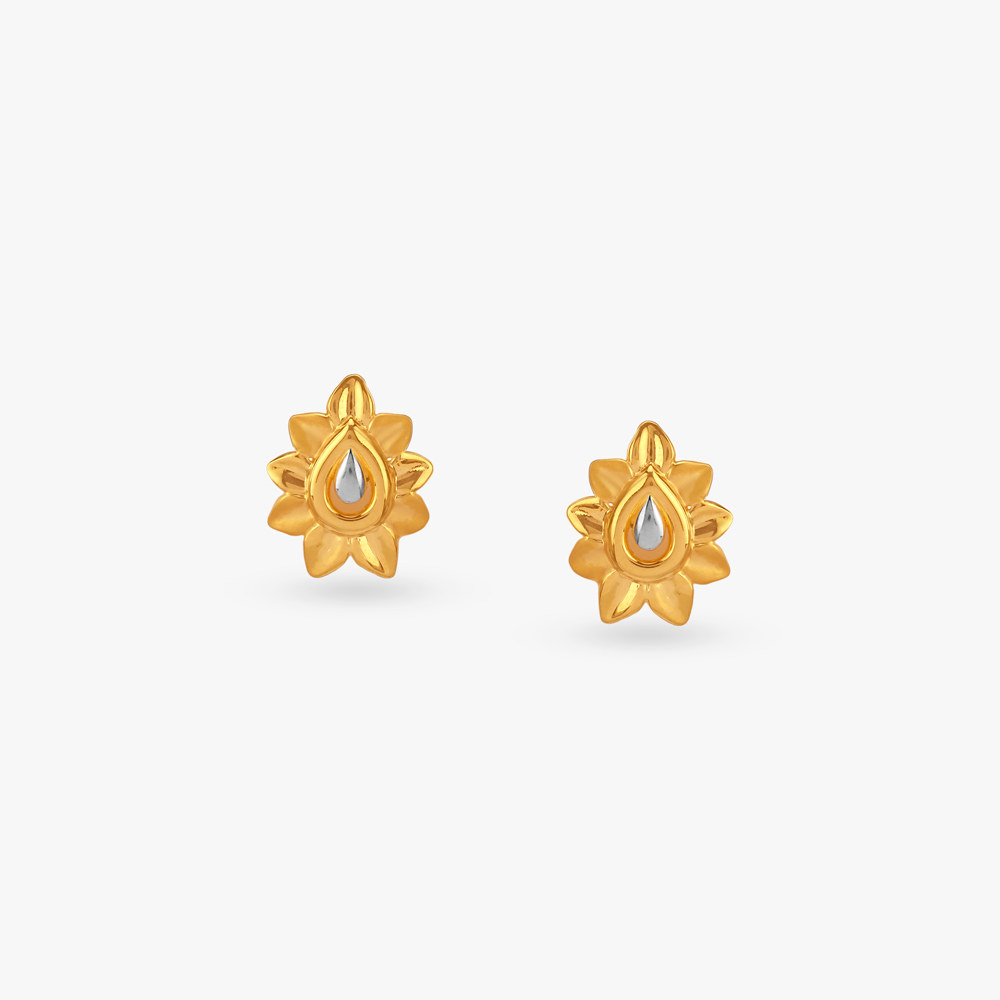 Auric Blossom Gold Stud Earrings