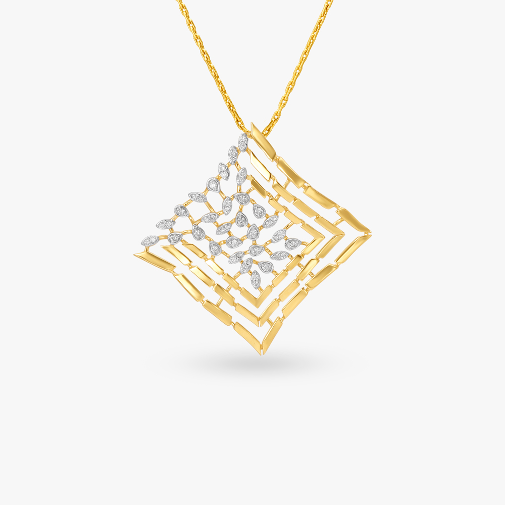 Asymmetric Diamond Pendant