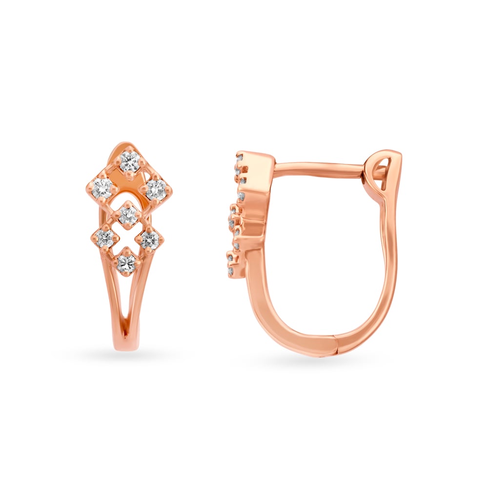 

Stunning Rose Gold and Diamond Hoop Earrings