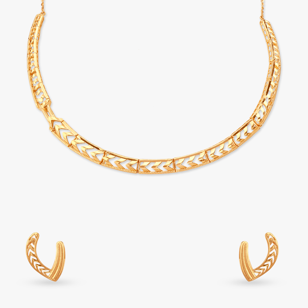 Vibe Vector Gold Necklace Set