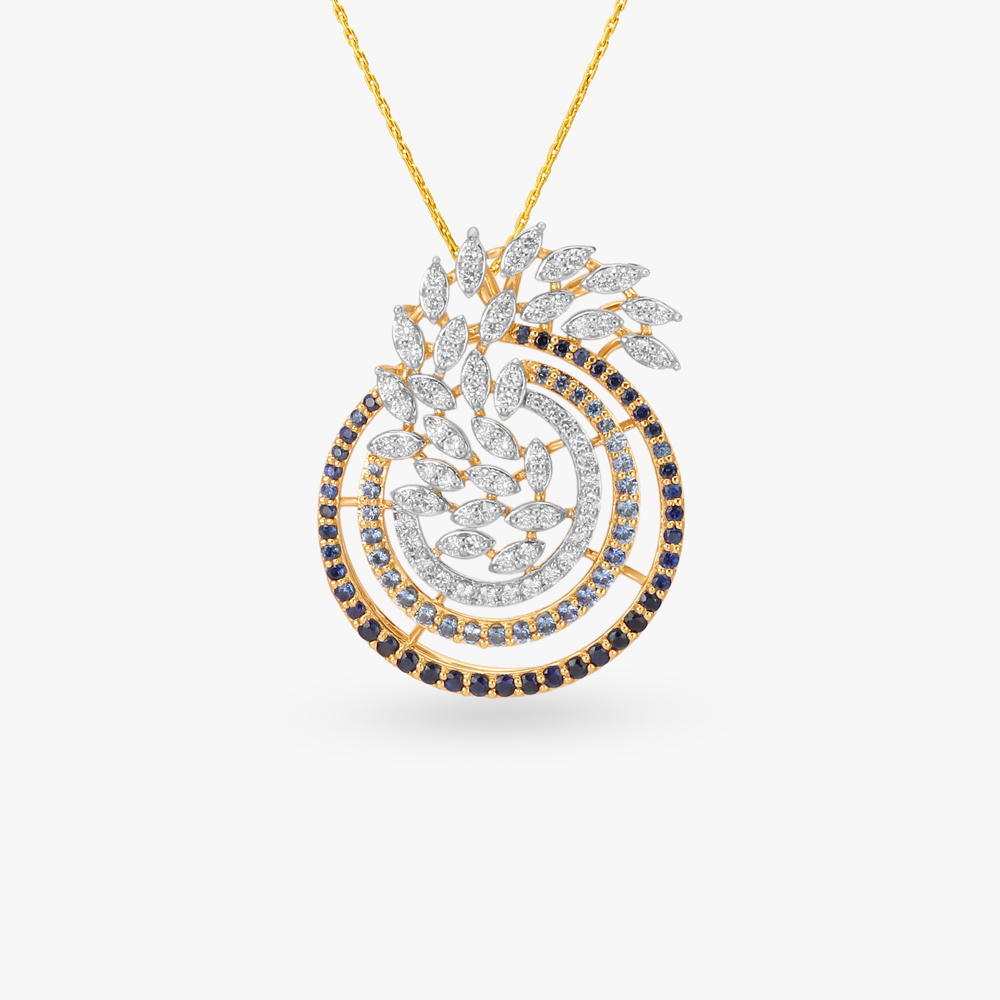 Spiral Diamond Pendant