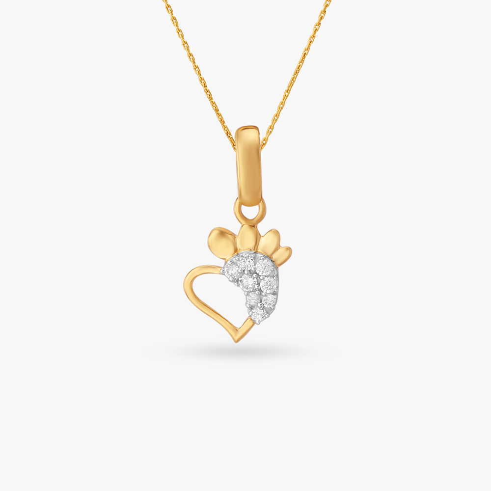 Baby Steps Diamond Pendant for Kids