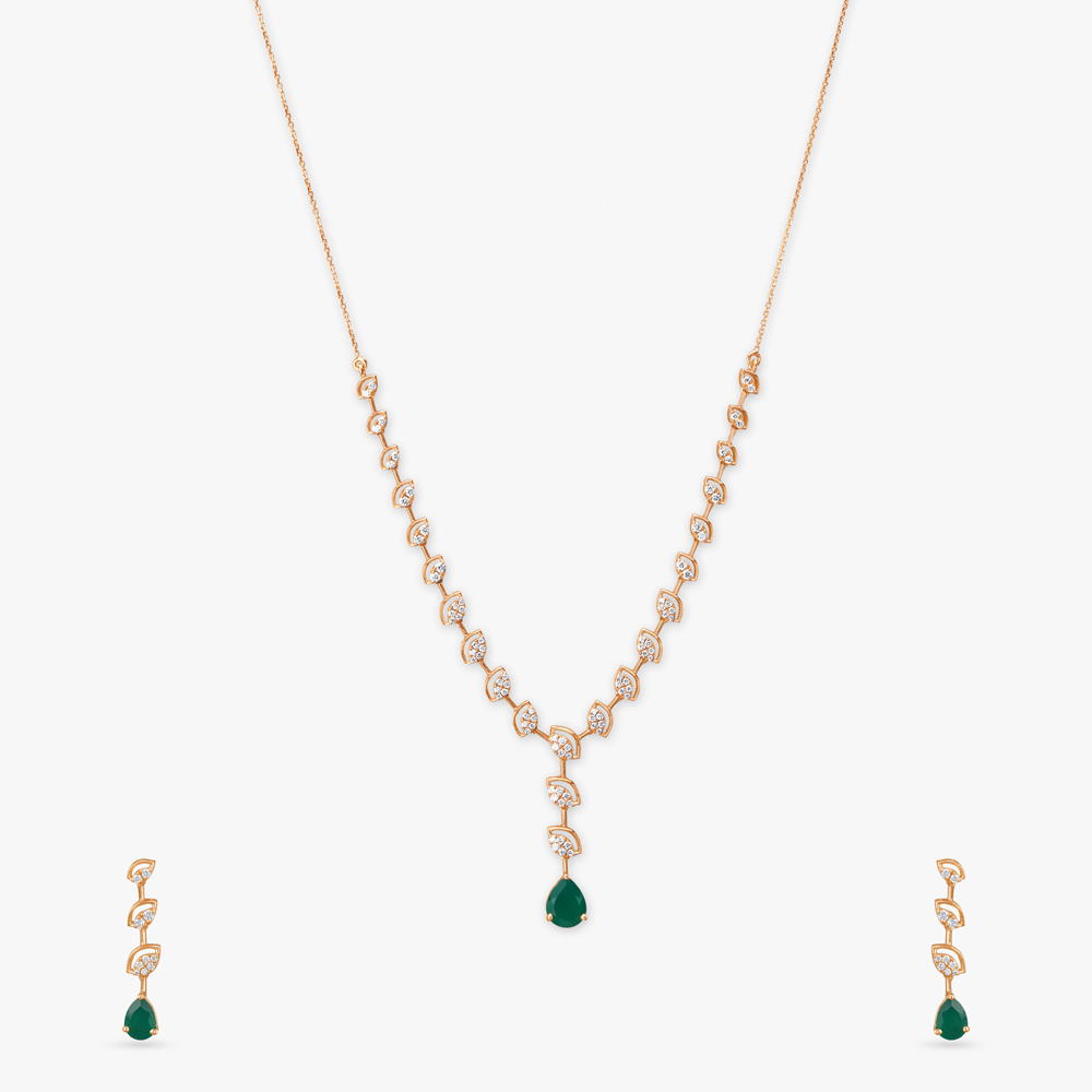 Ivy Cascade Diamond Necklace Set