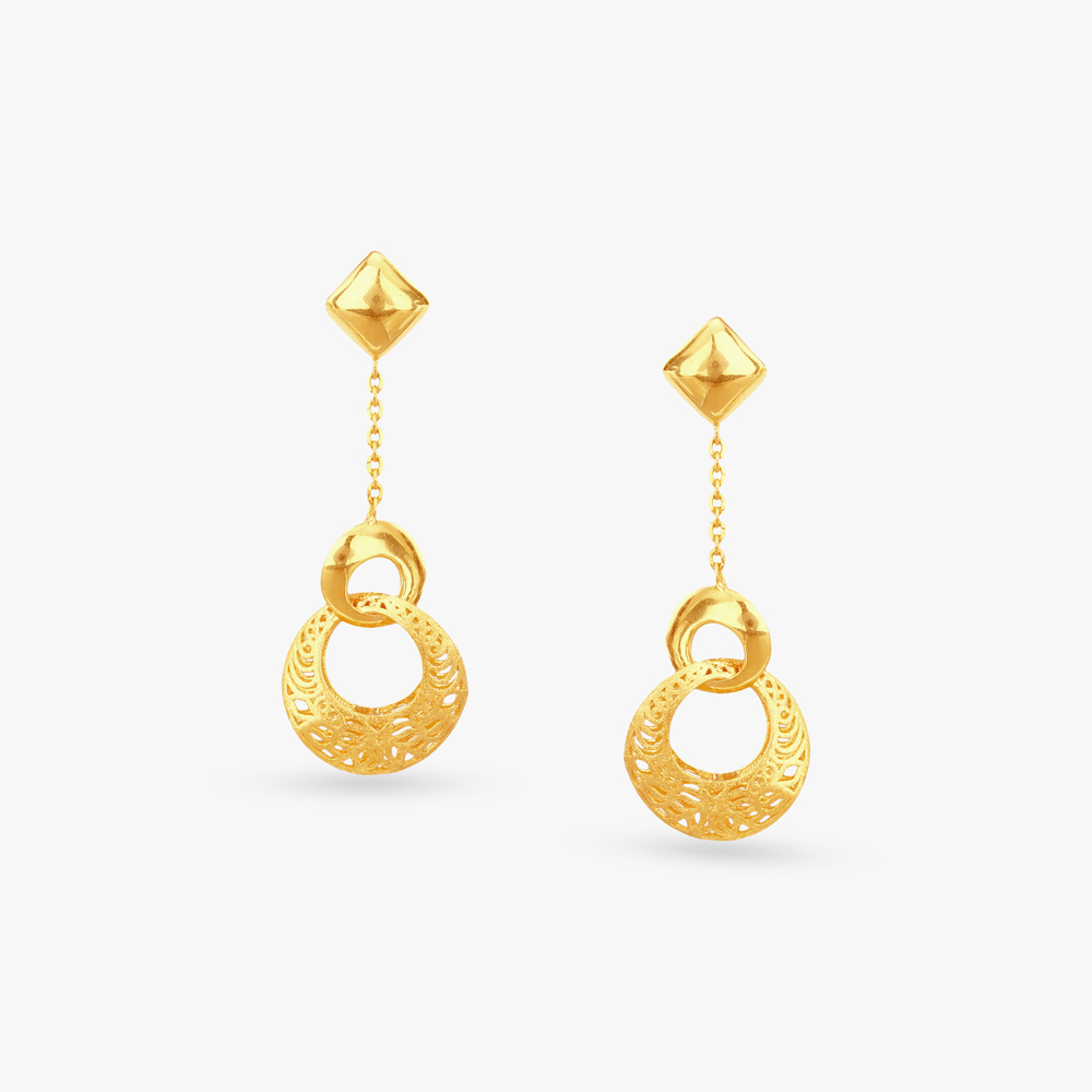 Linked Grace Gold Drop Earrings