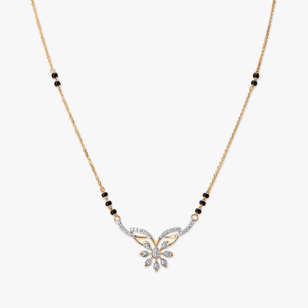 Delicate Flutter Diamond Mangalsutra
