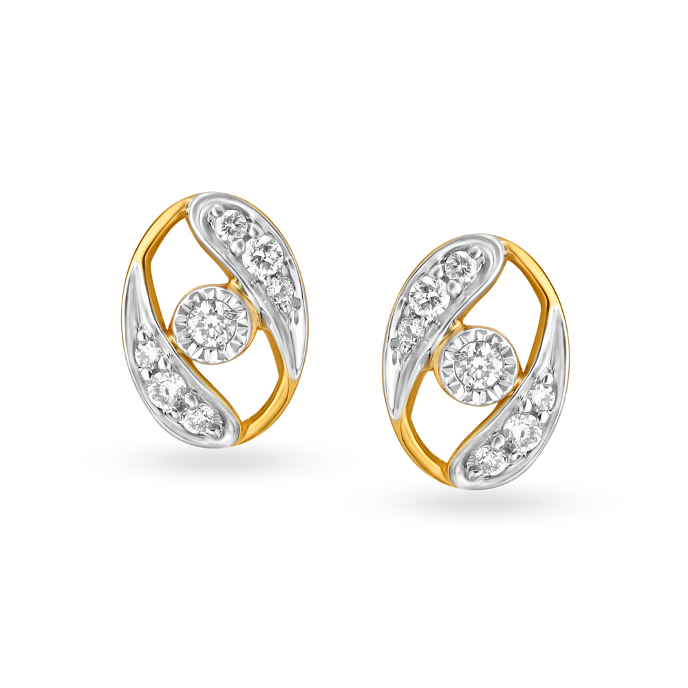 Dune Whisper Diamond Stud Earrings