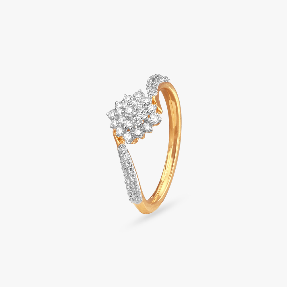 Cushion Bloom Diamond Ring