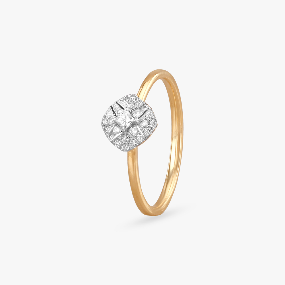 Cushion Cluster Diamond Ring