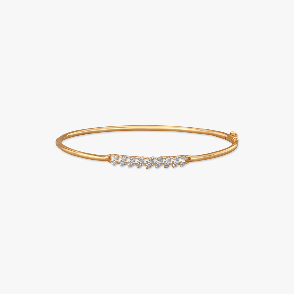 Linear Sparkle Diamond Bangle