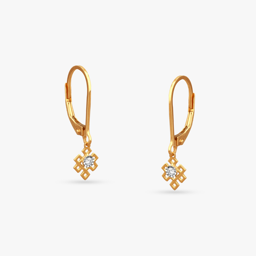 Mini Mosaic Diamond Hoop Earrings For Kids