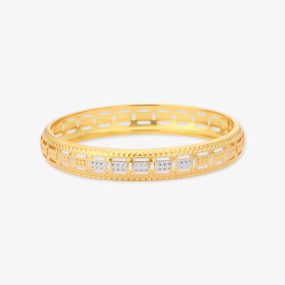 Textured Gold Bangle