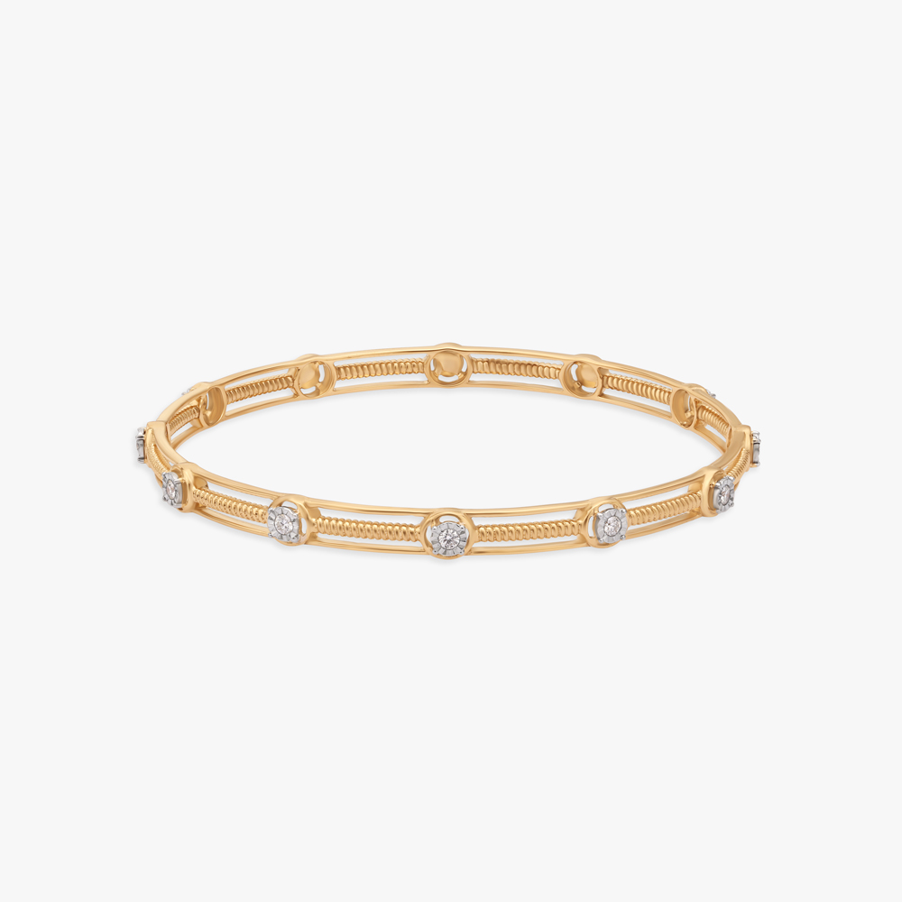 Corded Dazzle Diamond Bangle