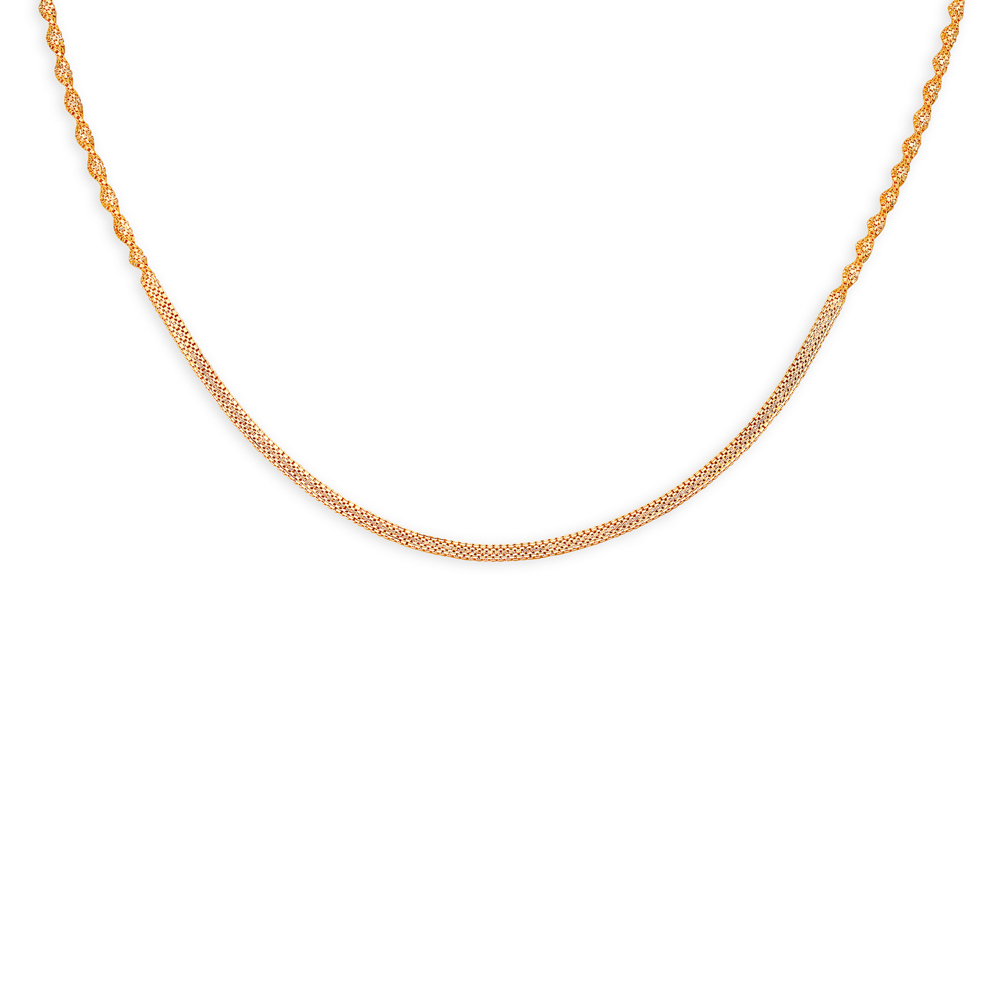 Elaborate Geometric Gold Chain