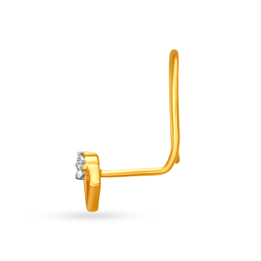 

Charming Single Stone Diamond Nose Pin