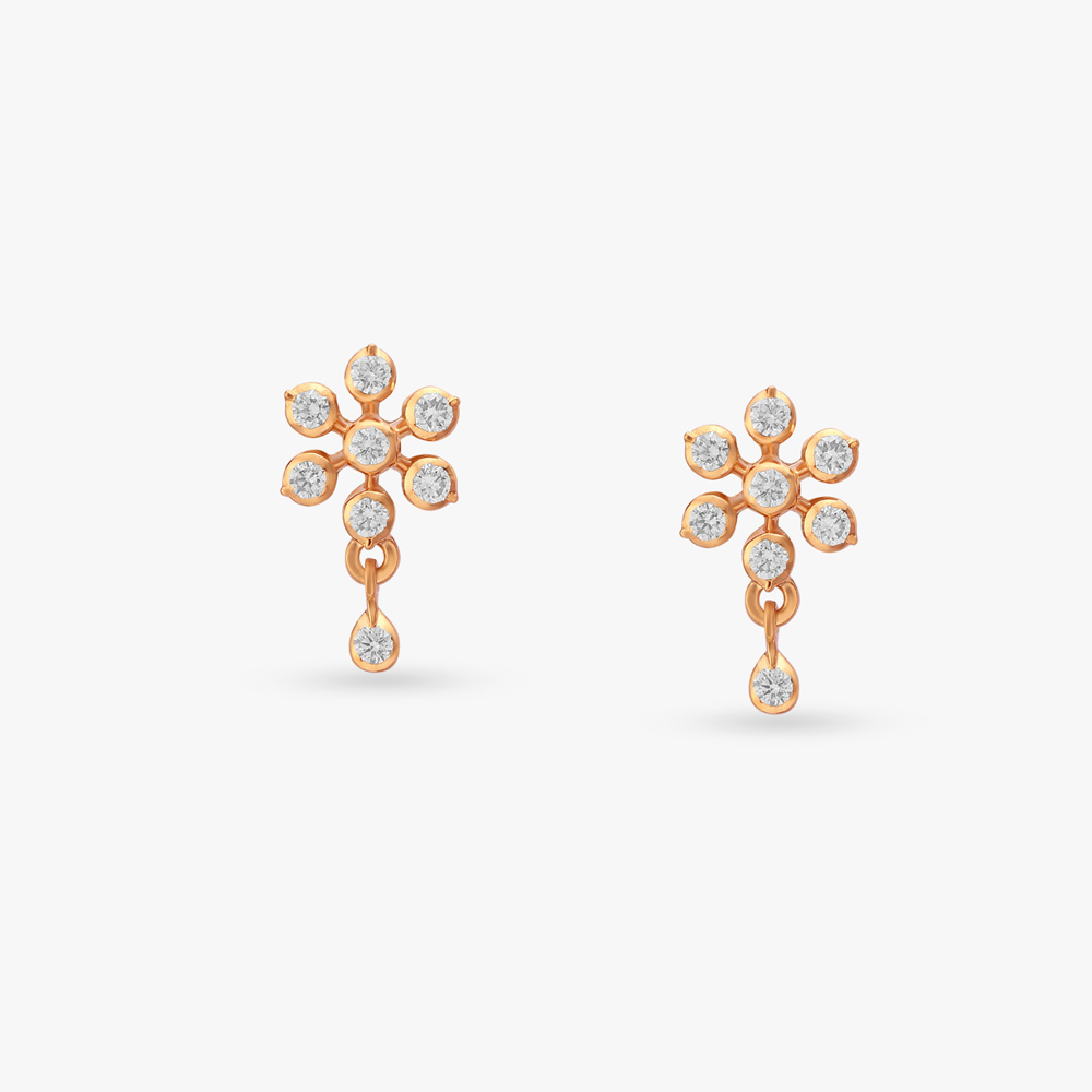 Dangle Diamond Drop Earrings