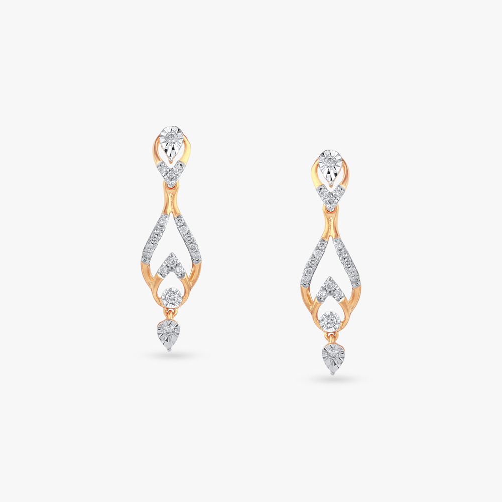 Sassy Glint Diamond Drop Earrings