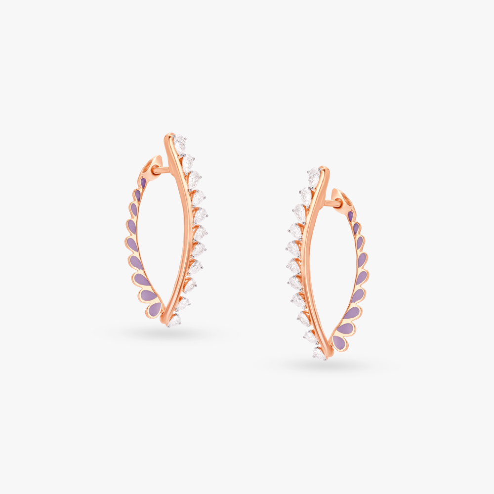Droplets Diamond Hoop Earrings